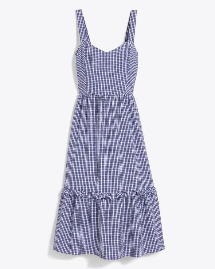 Martie Tie Back Dress in Gingham Seersucker | Draper James (US)