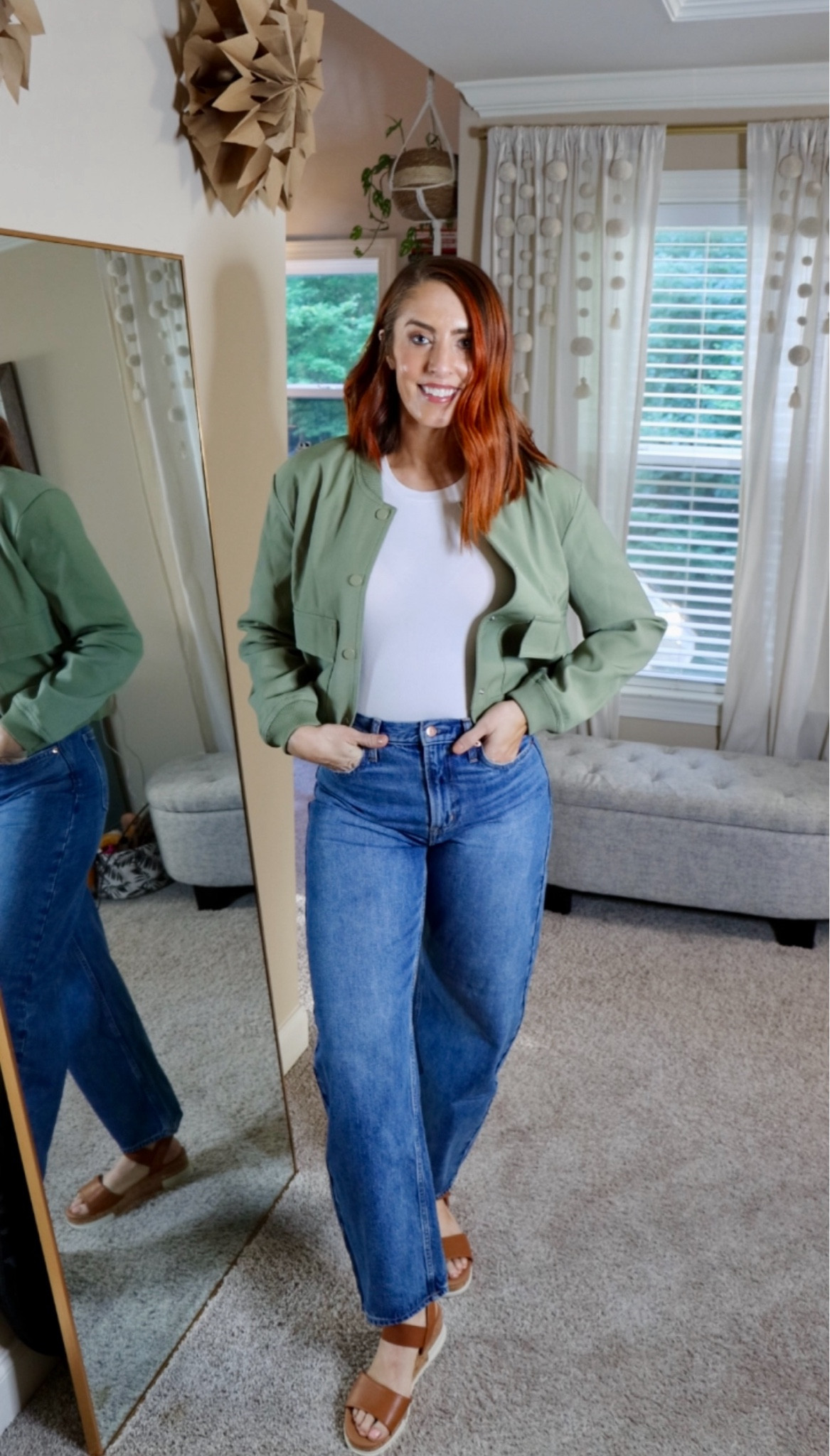 I can’t wait for Fall fashion and alll the layers! Loving these new barrel jeans from Gap along with these platform sandals and cropped bomber jacket from Amazon! 

Jacket - Size Medium
Bodysuit - Size Medium
Barrel Jeans - Size 29 Long
Sandals - Size 11

The Gap fashion | Amazon fashion | tall girl fashion | size 8 fashion | size 8 | tall girl outfit | tall girl fashion | midsize fashion size 8 | midsize | tall fashion | tall women | fall outfit ideas | casual cute outfits | fashion over 35

#tallwomenfashion #tallgirlfashion 

#LTKMidsize #LTKFindsUnder100 #LTKStyleTip