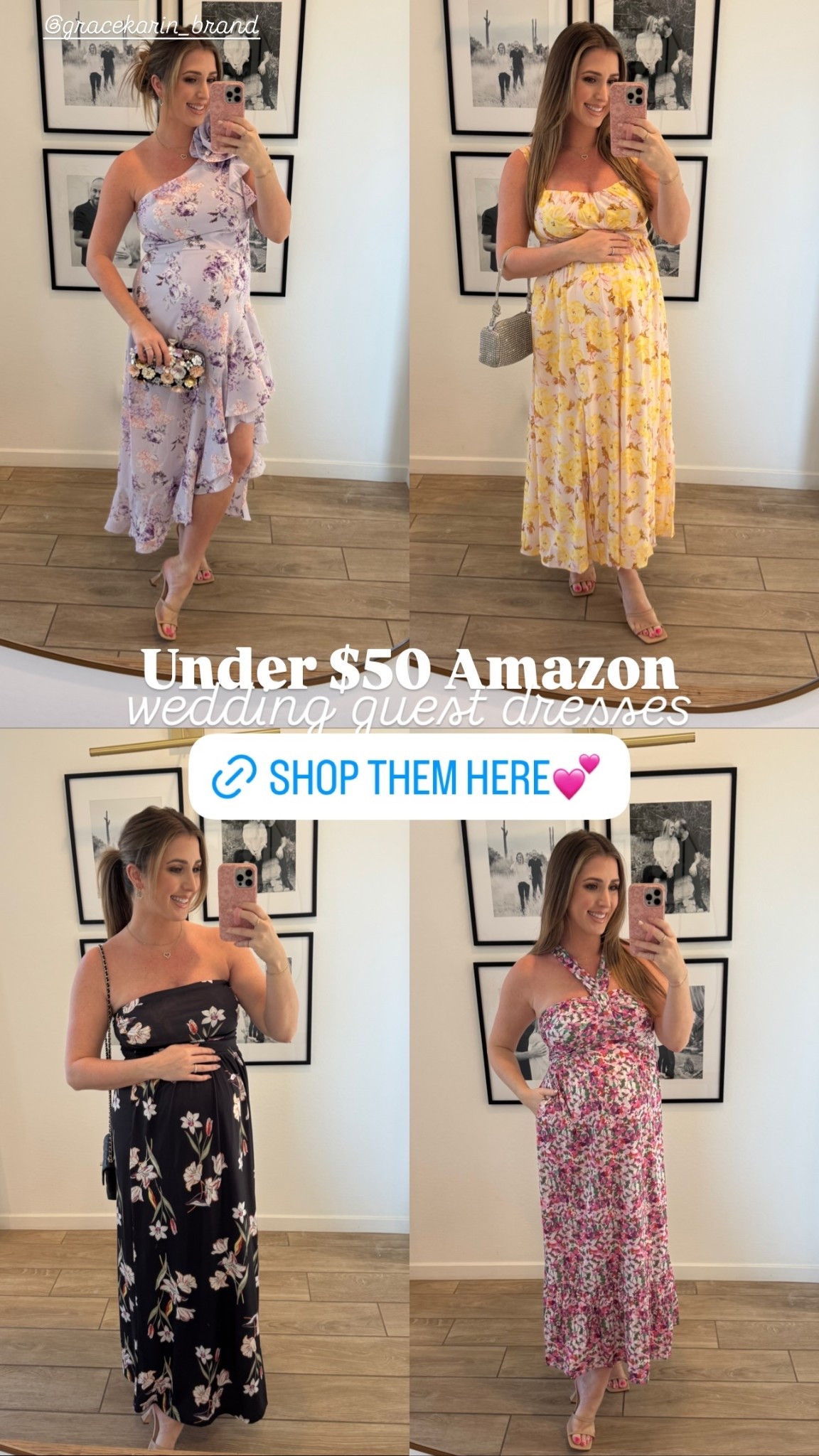 Under $50 Amazon wedding guest dresses @gracekarin_brand