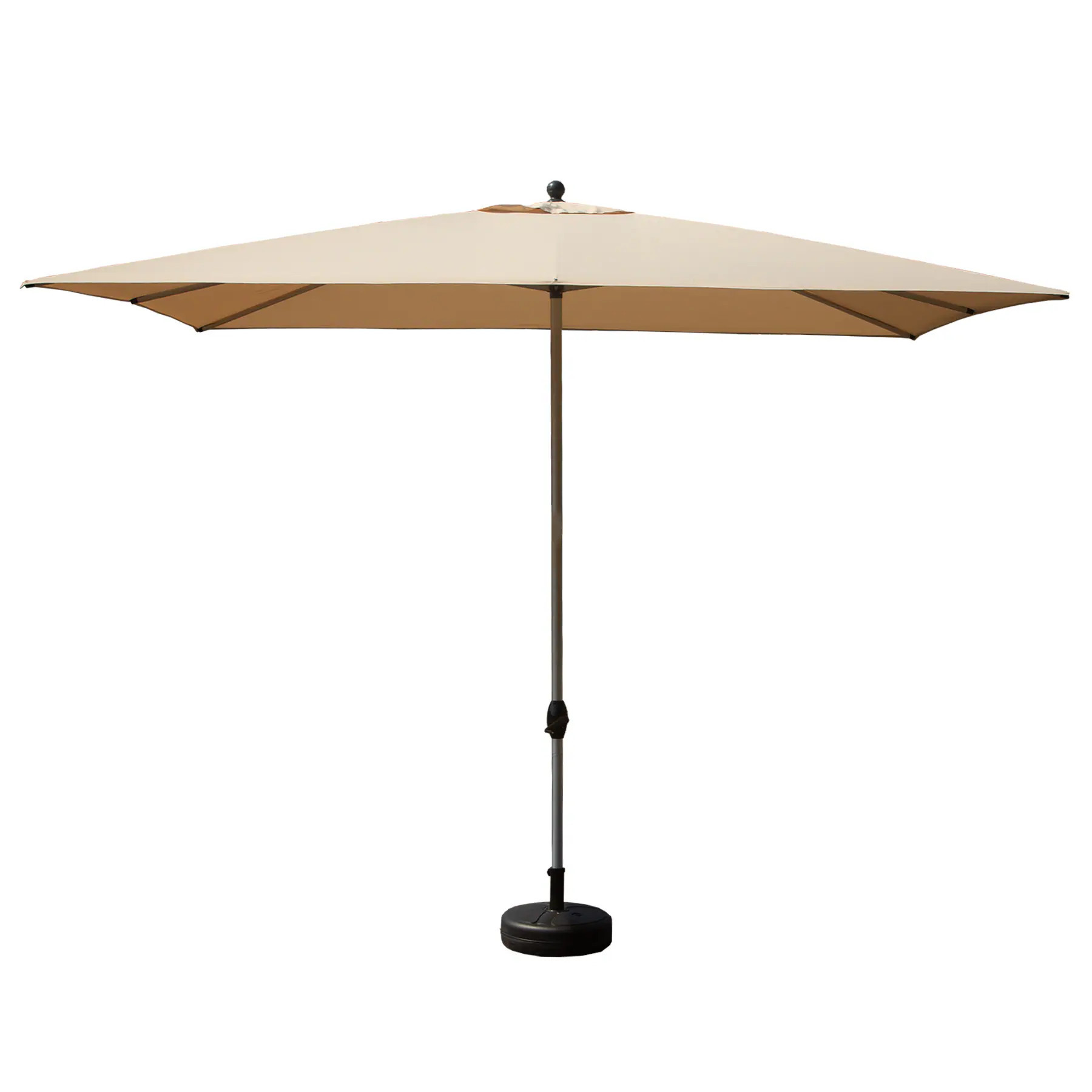 LUXEYARD Rectangle Patio Umbrella with Crank Lift Beige (Base not included) Polyester | DS-Y-W1859-P353593 | Lowe's