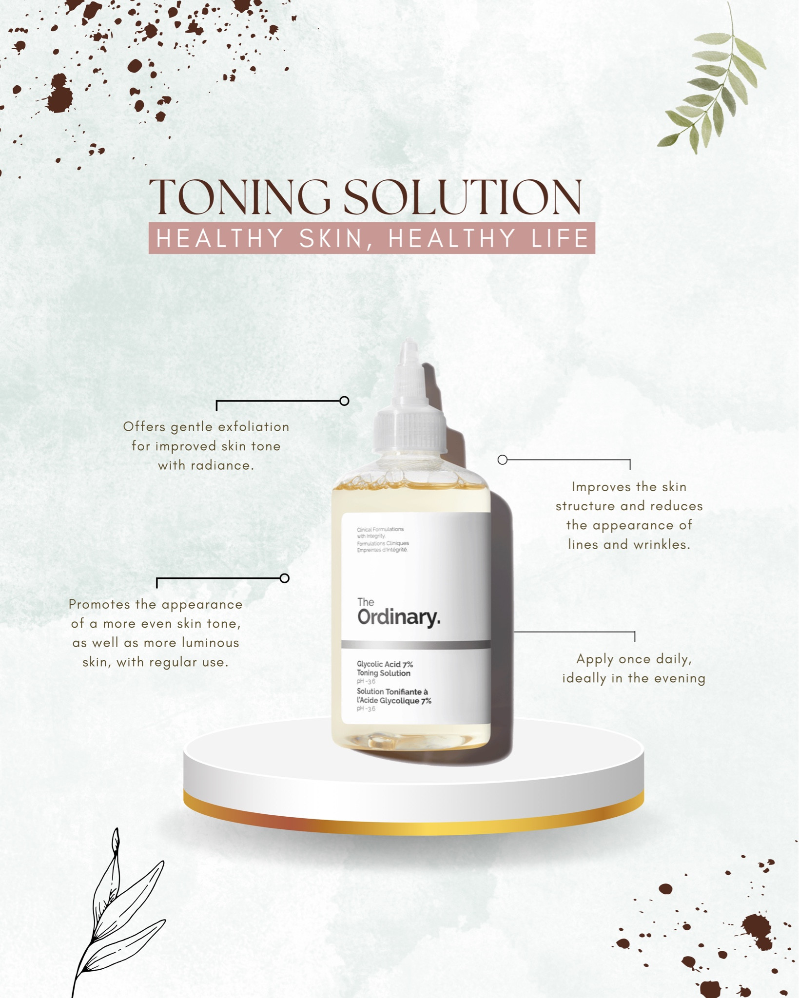 The ordinary toning solution. This products offers gentle exfoliation for improved skin tone with radiance. It also improves the skin structure. Skincare product, glowing skin, skincare routine, self care 

#LTKbeauty #LTKeurope #LTKxSephora