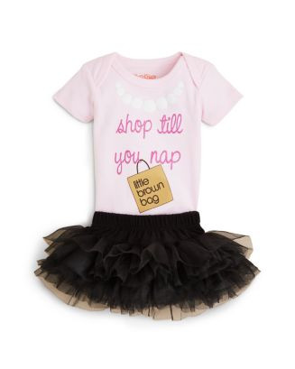 Girls' Bloomie's Shop Till You Nap Bodysuit & Tutu, Baby - 100% Exclusive | Bloomingdale's (US)