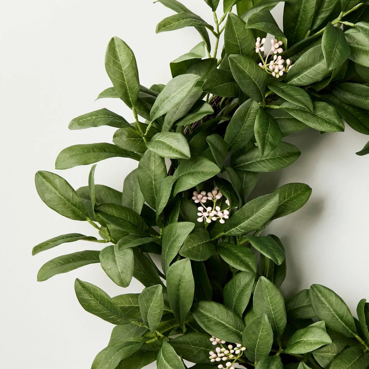 26" Seeded Green Leaf Wreath - Hearth & Hand™ with Magnolia | Target