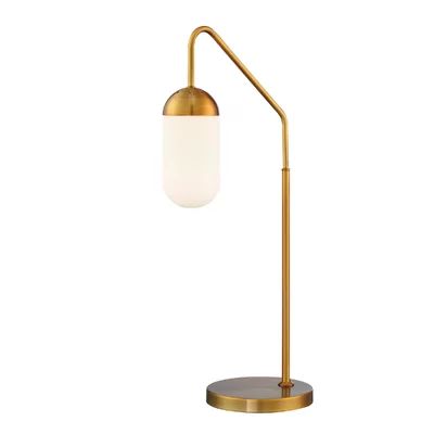 Gokey 27.3" Desk Lamp George Oliver Base Color: Antique Brass | Wayfair North America