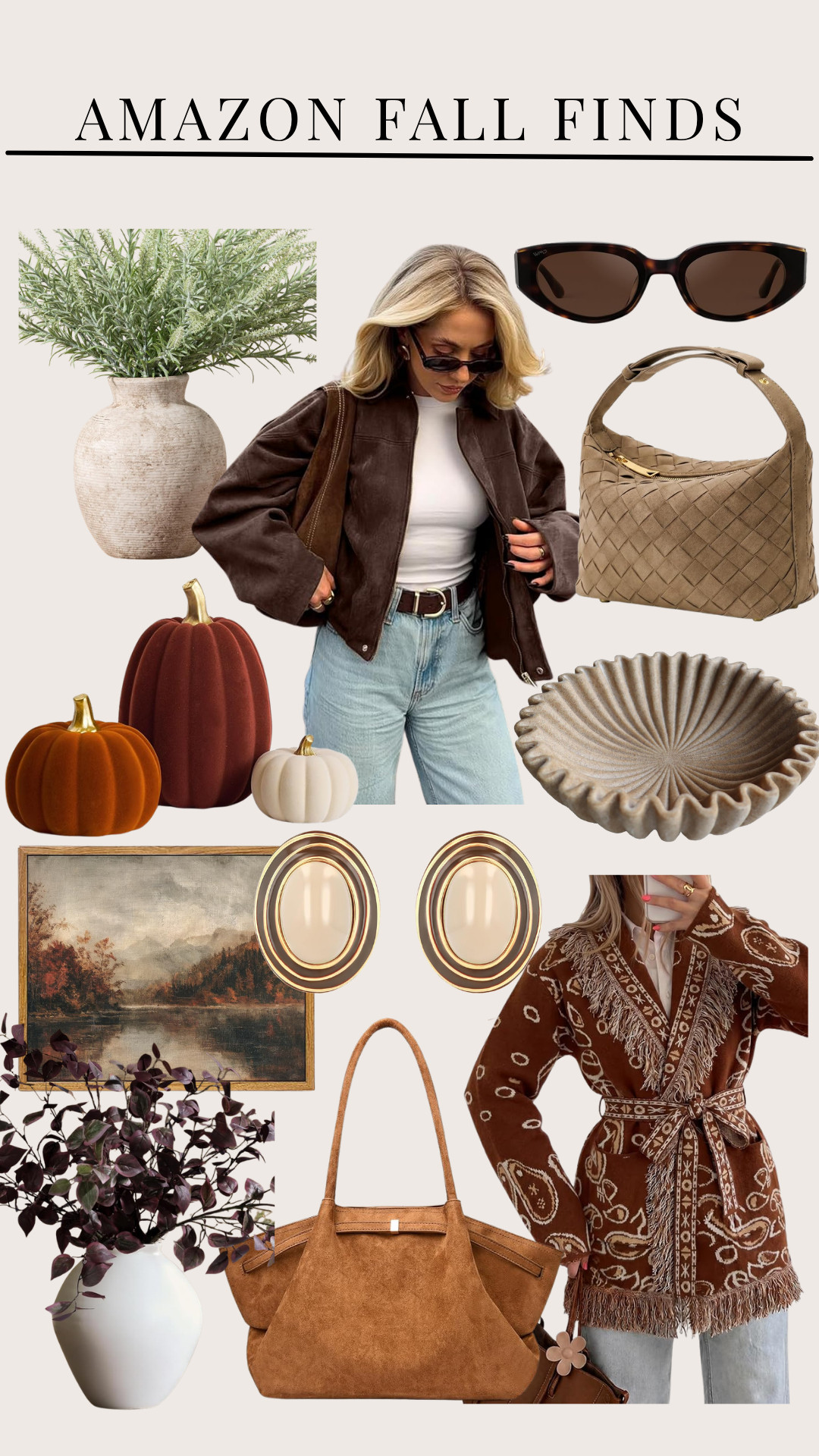 Amazon Fall Finds 🍂

Amazon fashion
Amazon home decor
Fall decor
Suede jacket
Fall outfits women
Fringe paisley cardigan
Suede tote bags 

 #LTKootd #LTKSeasonal #LTKHome
