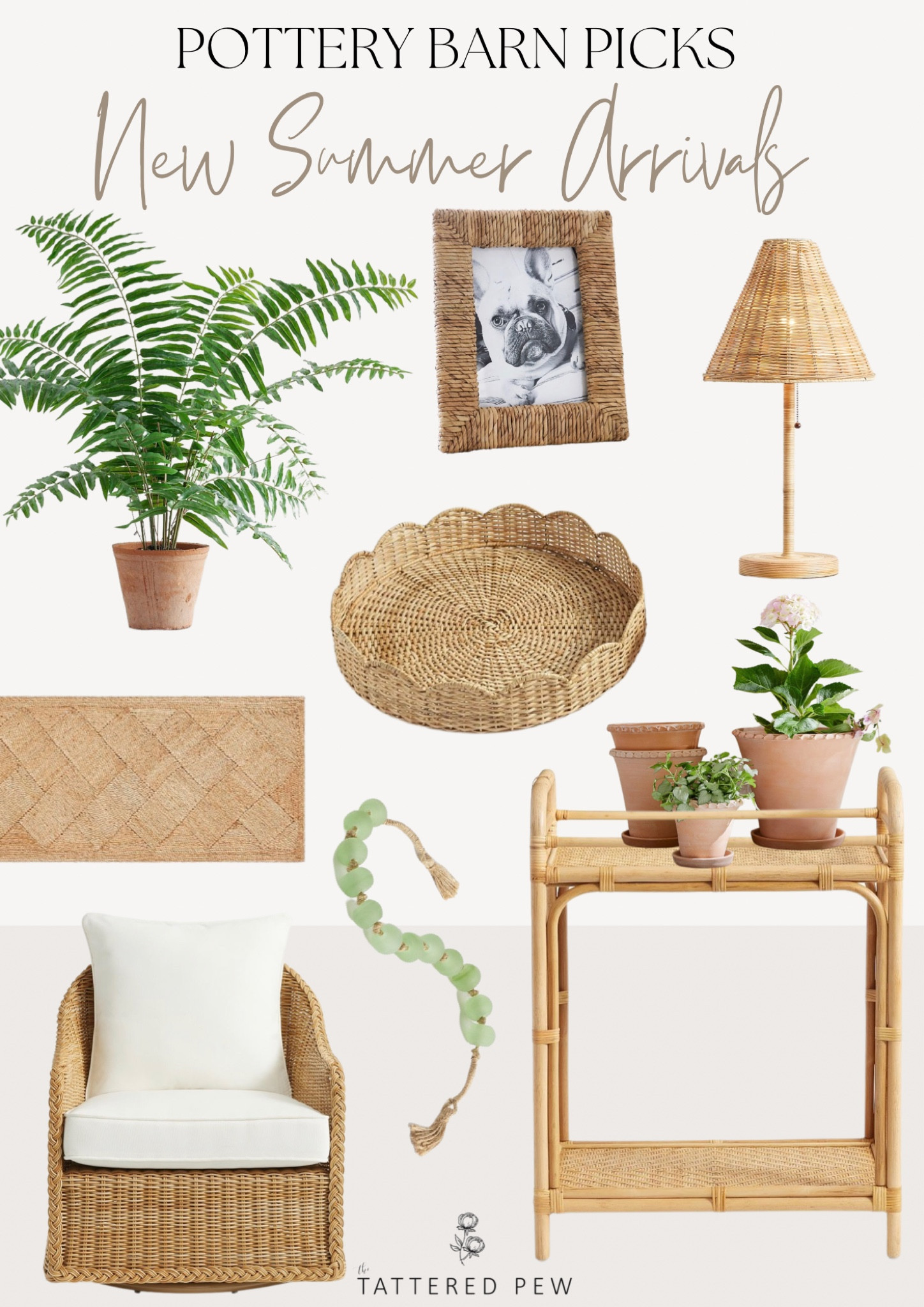 Shop these new summer arrivals from Pottery Barn! 

Wicker table lamp, woven rug, woven patio furniture with cushions, wicker bar, scalloped planter pots, wicker picture frame  

#LTKFind #LTKstyletip #LTKhome