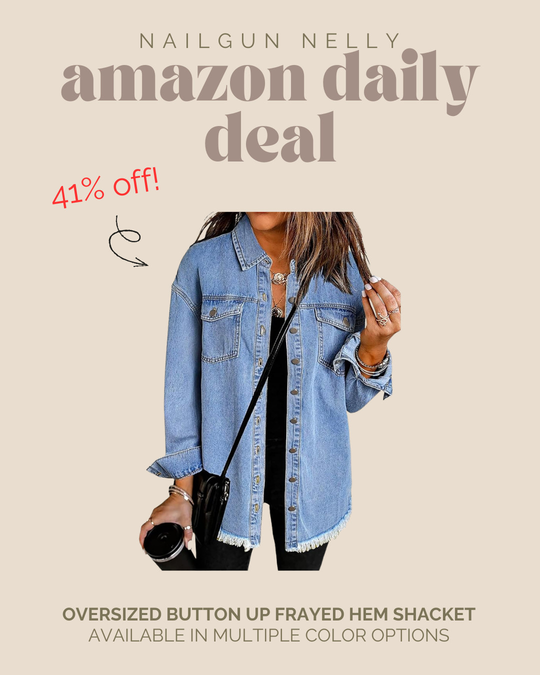 Amazon Daily Deal! - Oversized Button Up Frayed Hem Shacket 

 #LTKSaleAlert #LTKWorkwear #LTKTravel