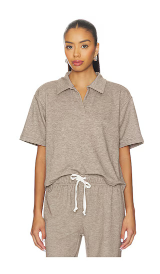 Short Sleeve Polo Tee in Taupe | Revolve Clothing (Global)