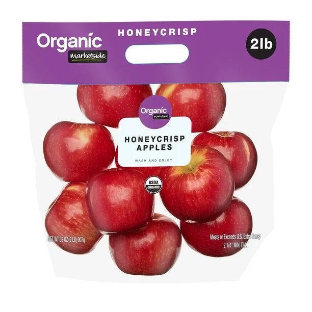 Organic Honeycrisp Apples, 2 lb Pouch - Walmart.com | Walmart (US)