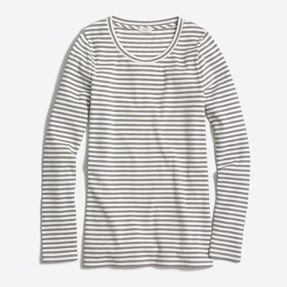 Striped ribbed long-sleeve T-shirt | J.Crew Factory