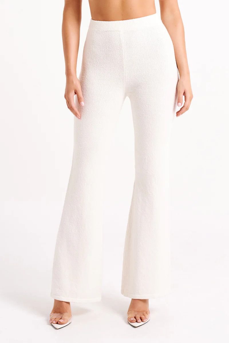 Angelina Knit Pants - Ivory | MESHKI US