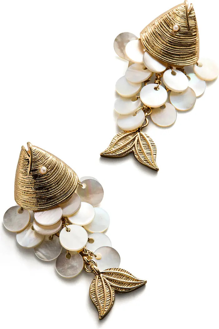 Ripple Effect Fish Statement Earrings | Nordstrom