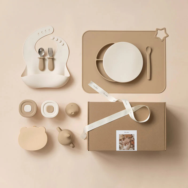 First Bites Gift Set (Croissant/Ivory) | Moonkie