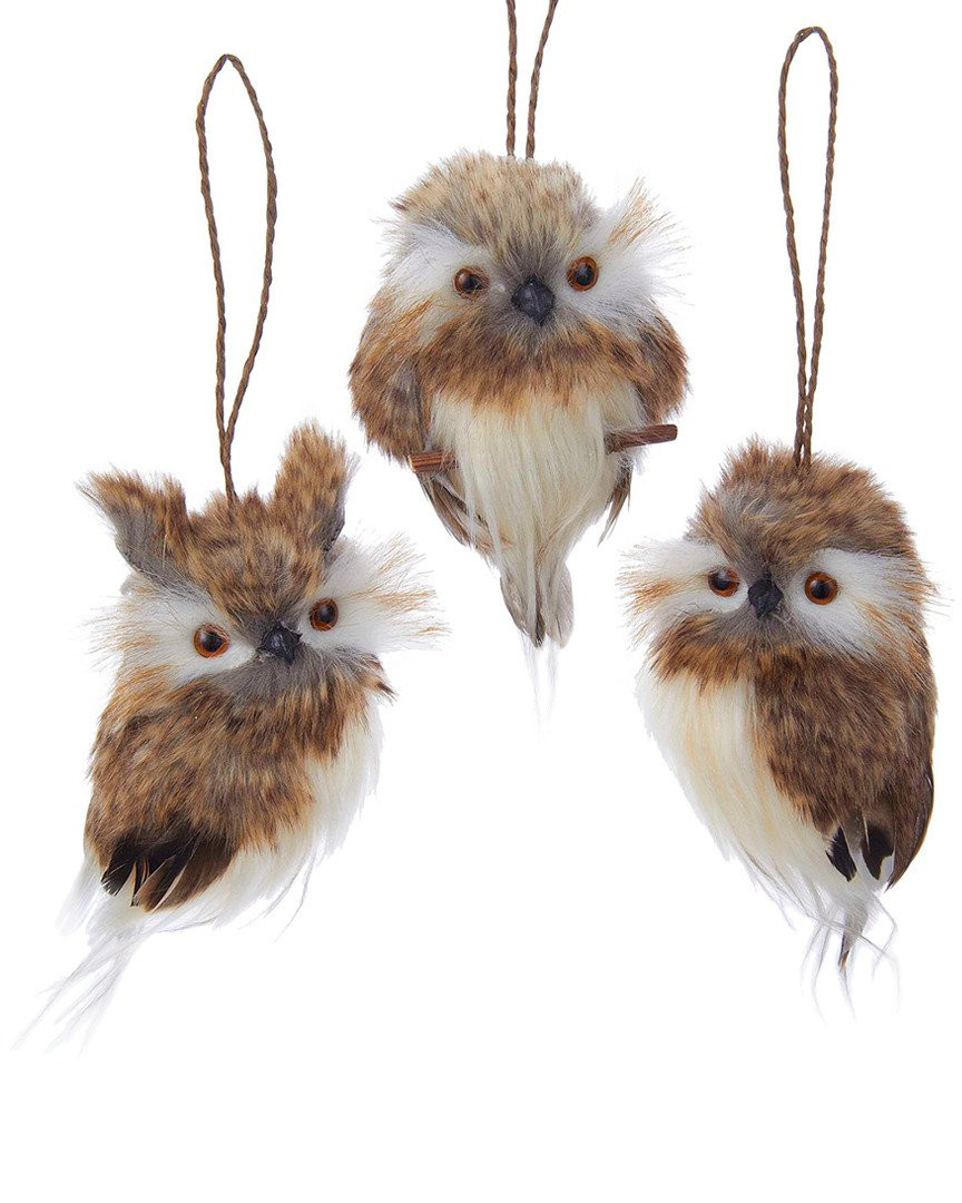 Kurt Adler - Brown Hanging Owl Ornaments, 3 Assorted | Amazon (US)