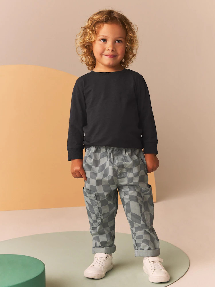 Schwarz/Weiß - Langärmelige Shirts im 5er-Pack, Uni (3 Monate bis 7 Jahre) | Next EU