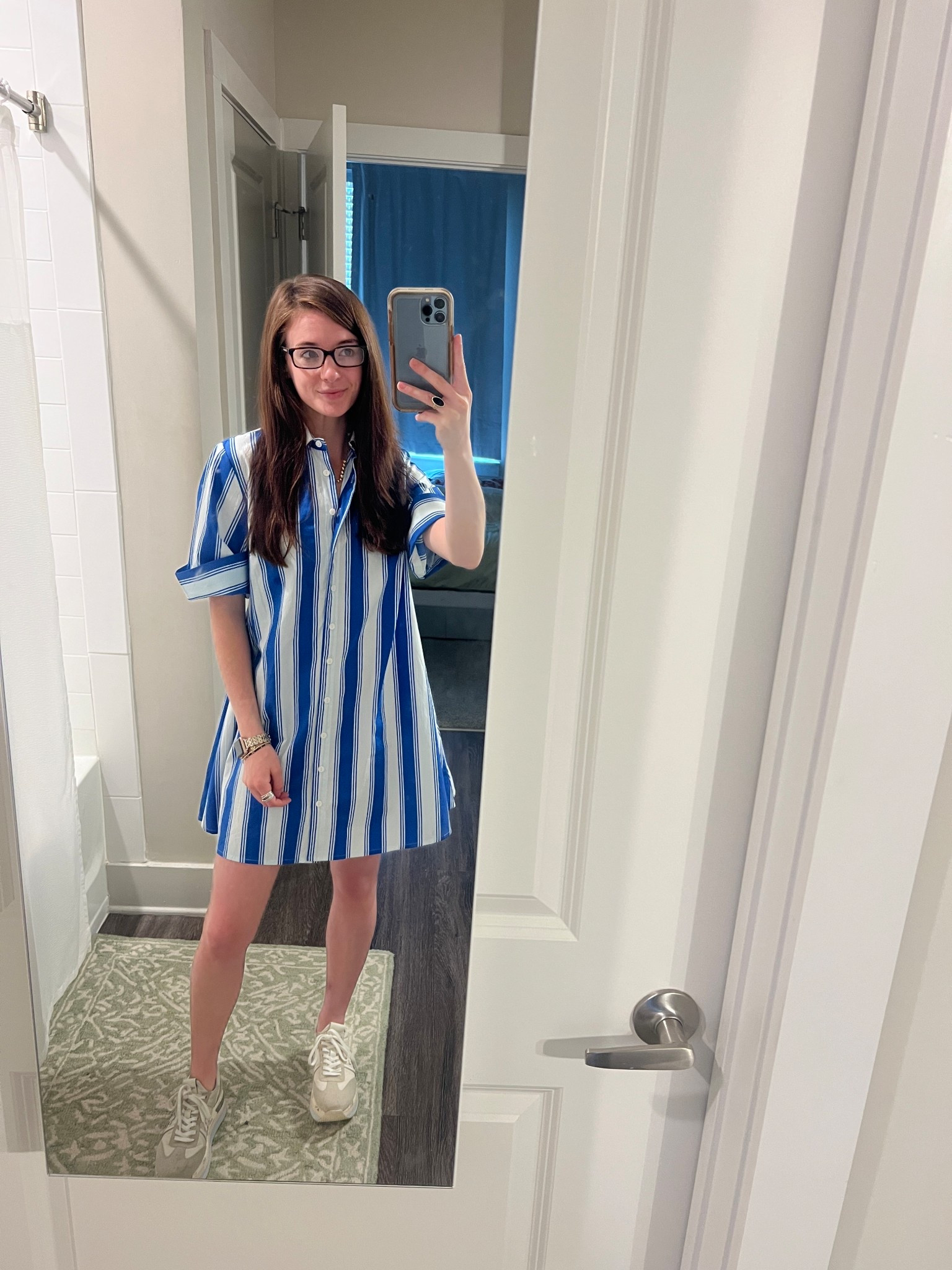 Grabbed this for errand running!!! I love the blue color and stripes! Will be perfect to dress up for the 4th of July!! 🇺🇸

#LTKPetite #LTKWorkwear #LTKStyleTip