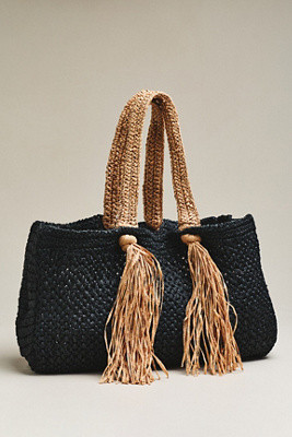 Raffia Fringe Tote | Anthropologie (US)