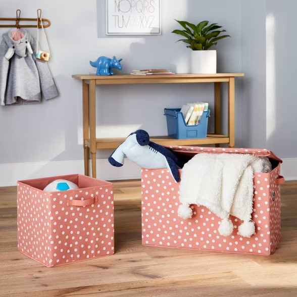 13" Fabric Dot Storage Bin - Pillowfort™ | Target