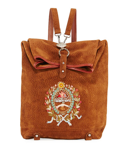 Embroidered Leather Backpack | Bergdorf Goodman