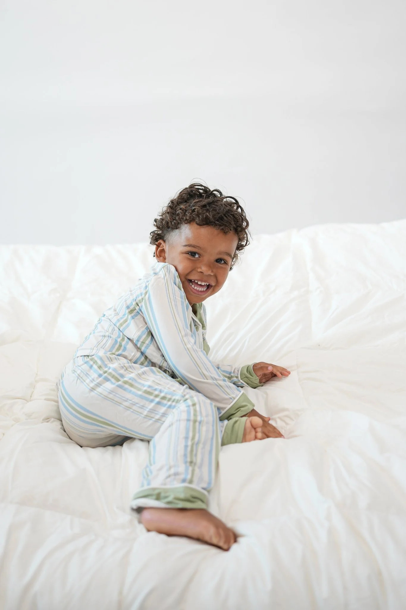 Button Down Pajama - Madden Stripe AG x Kennedy Stidham | Atlas Grey
