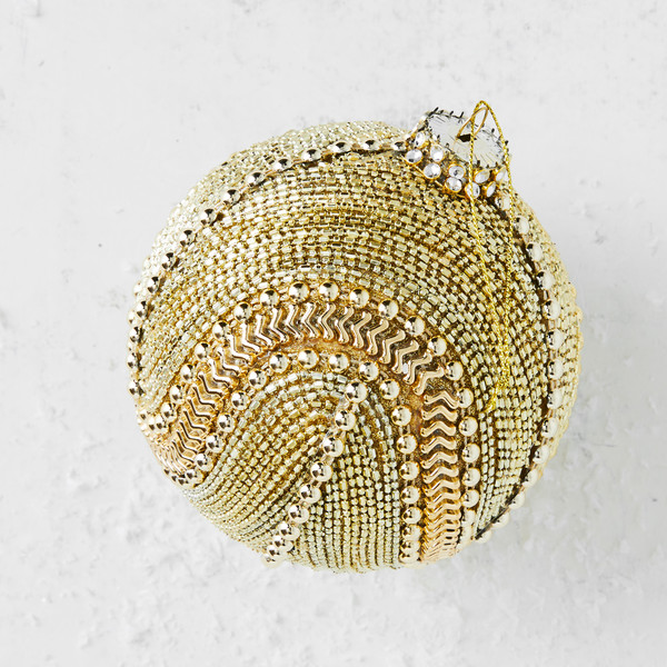Gold Beaded Ornament | Z Gallerie