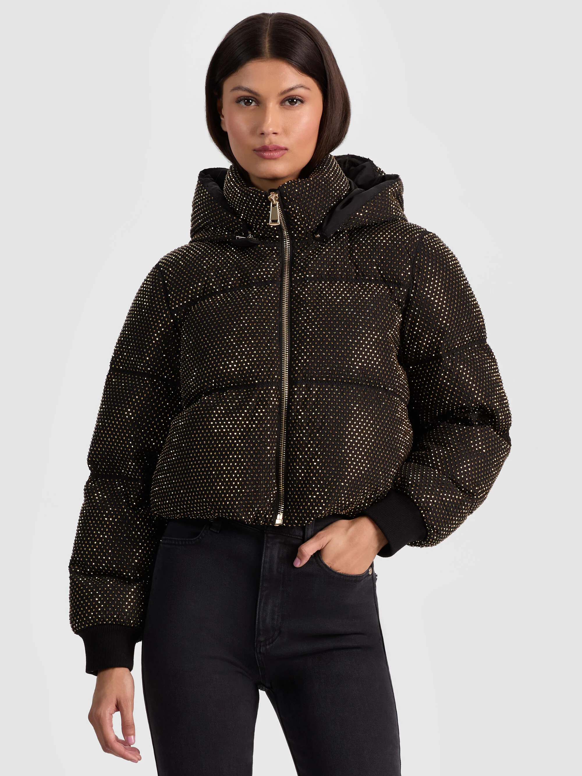 ROBENA EMBELLISHED PUFFER | Alice + Olivia