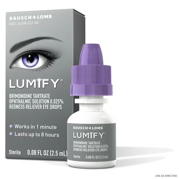 LUMIFY® Redness Reliever Eye Drops (Brimonidine Tartrate Ophthalmic Solution 0.025%) – from Ba... | Walmart (US)