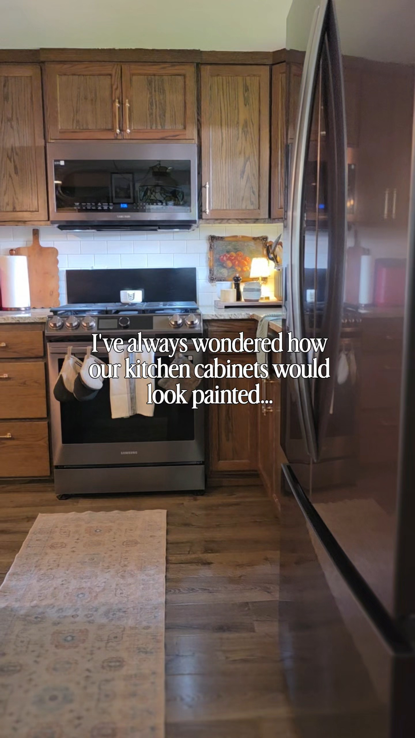 This kitchen is proof that sometimes the cabinets are already right where they need to be, no repaint required. We love the color exactly as is and have zero plans to change it. #kitchendesign #kitchenlove 

 #LTKHome