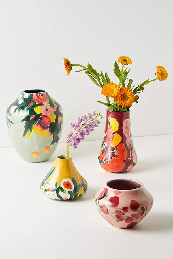 Lizzie Vase By Anthropologie in Yellow Size XS | Anthropologie (US)