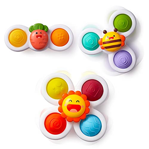 LiKee Suction Cup Spinnerz Toy Baby Bath Toys Fidget Blocks Simple Bubble High Chair Toys Sensory... | Amazon (US)