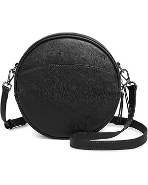 Leather Crossbody Bags,Circle Purse Shoulder Bag, Fashion Round Handbag for Travel,Valentine's Gi... | Amazon (US)