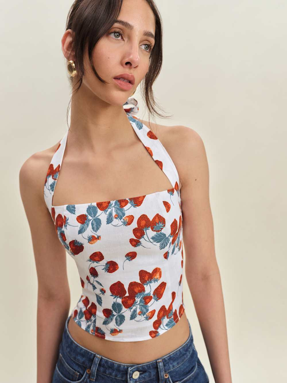 Malika Linen Top | Reformation (Global)