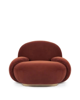 Pacha - Pacha Lounge Armchair, Russet Plush Velvet | Interior Icons