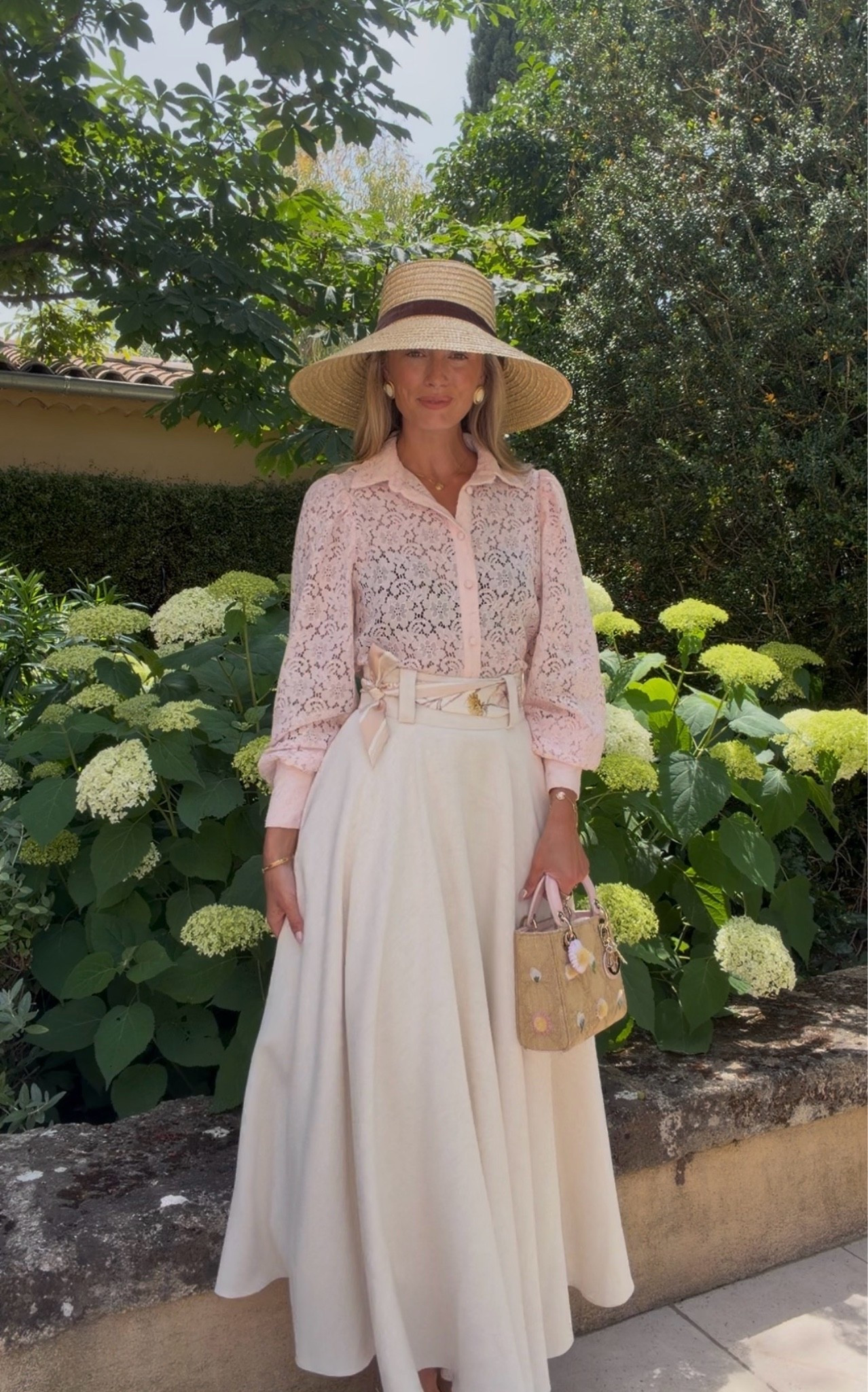 The perfect Dior inspired look 🌸 Luxury spring outfit, Euro summer outfit, elegant old money style. Holland Cooper, Dior style, lace shirt and British made midi skirt 🫶🏼

#LTKsummer #LTKluxury #LTKstyletip