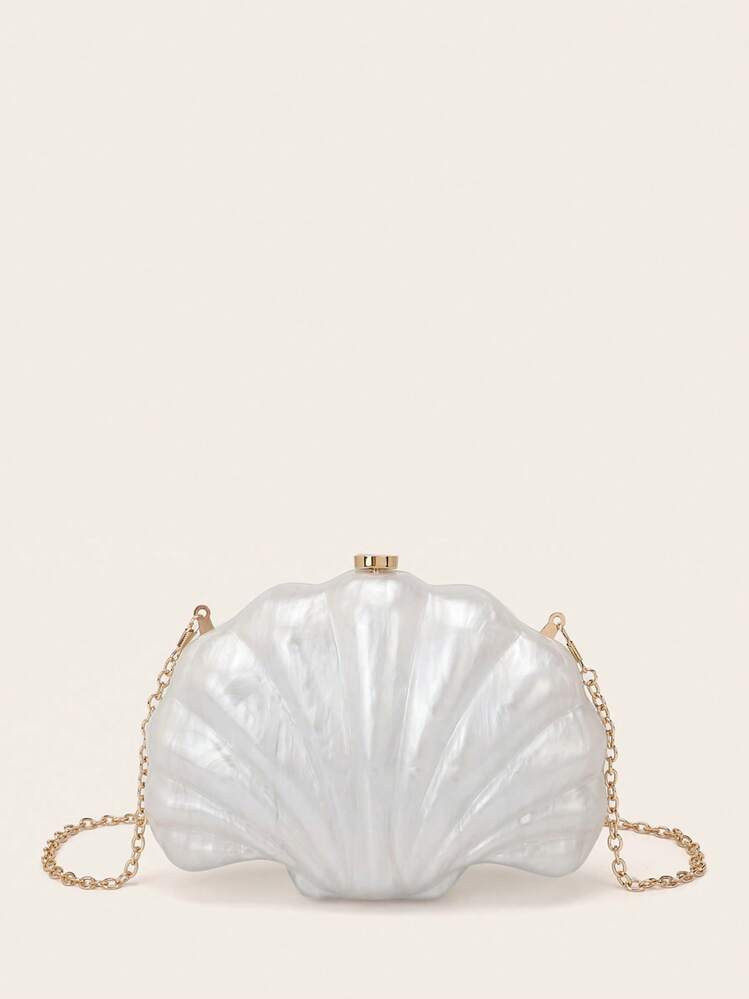 Bolso De Embrague De Acrílico Personalizado De Diseño De Mini Concha Para La Noche | SHEIN