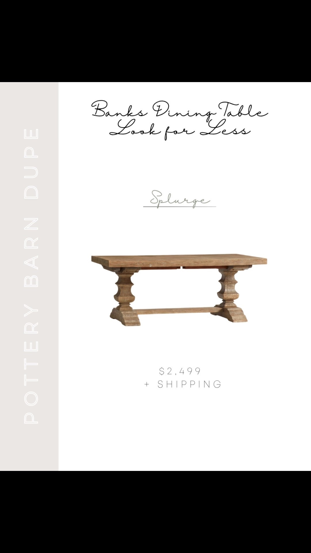 Pottery Barn Banks Dining Table Dupe | Extendable Dining Table | Pottery Barn Dupe | Farmhouse Dining Table | Extendable Farmhouse Dining Table | Farmhouse Extendable Dining Table | Pottery Barn Inspired | Modern Farmhouse Dining Table | Large Gathering Dining Table | Splurge or Save | Banks Dining Table Dupe | Banks Dining Table Lookalike | Birch Lane Dining Table | Pottery Barn Look for Less | Pottery Barn Look Alike | Farmhouse Dining Table Inspo | Modern Farmhouse Design | Modern Farmhouse Dining Room | Modern Farmhouse Dining Table


#LTKSaleAlert #LTKStyleTip #LTKHome
