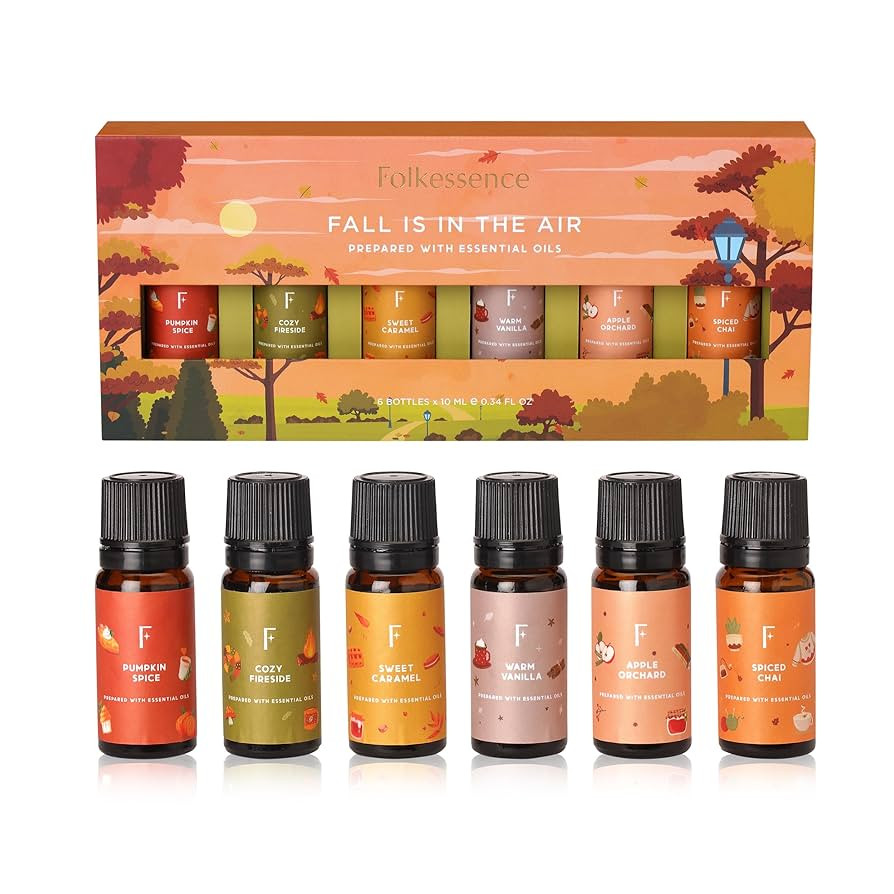 Folkulture Essential Oils for Diffuser Oil | Fall Essential Oils Set of 6 x 0.34 fl oz | 60 ml Fr... | Amazon (US)