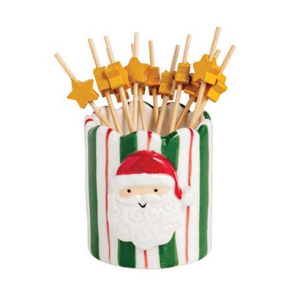 Santa Toothpick Holder | Mud Pie