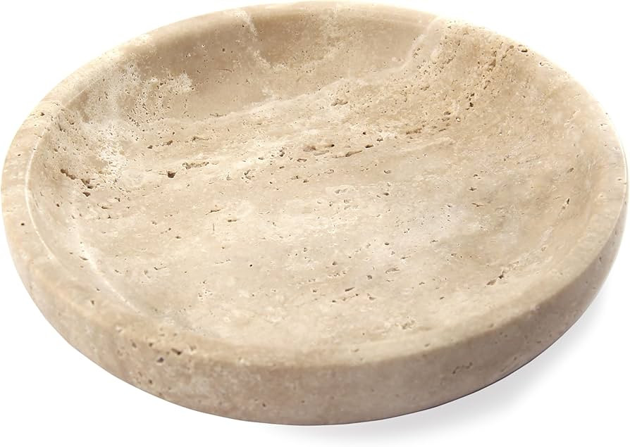 Small Natural Marble Jewelry Tray Key Plate Holder Dish Trinket Decor Catch All Bowl for Ring Ear... | Amazon (US)