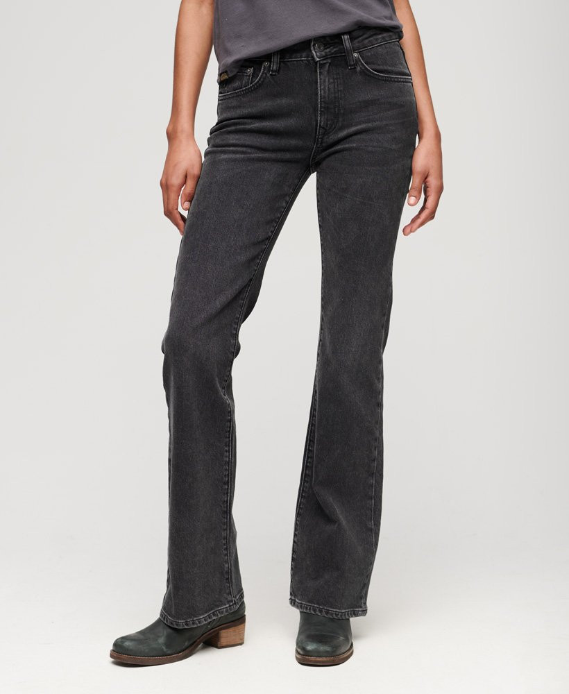 Organic Cotton Mid Rise Slim Flare Jeans | Superdry (UK)