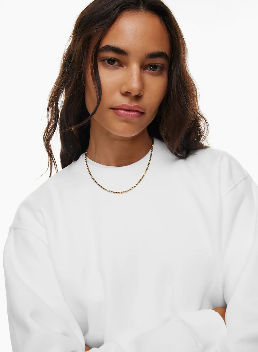 COZY FLEECE PERFECT CREW SWEATSHIRT | Aritzia