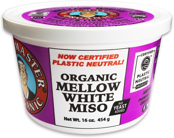 Miso Master Organic Mellow White Miso, Gluten-Free, Organic, Non-GMO, Vegan, Kosher, Vegan White ... | Amazon (US)