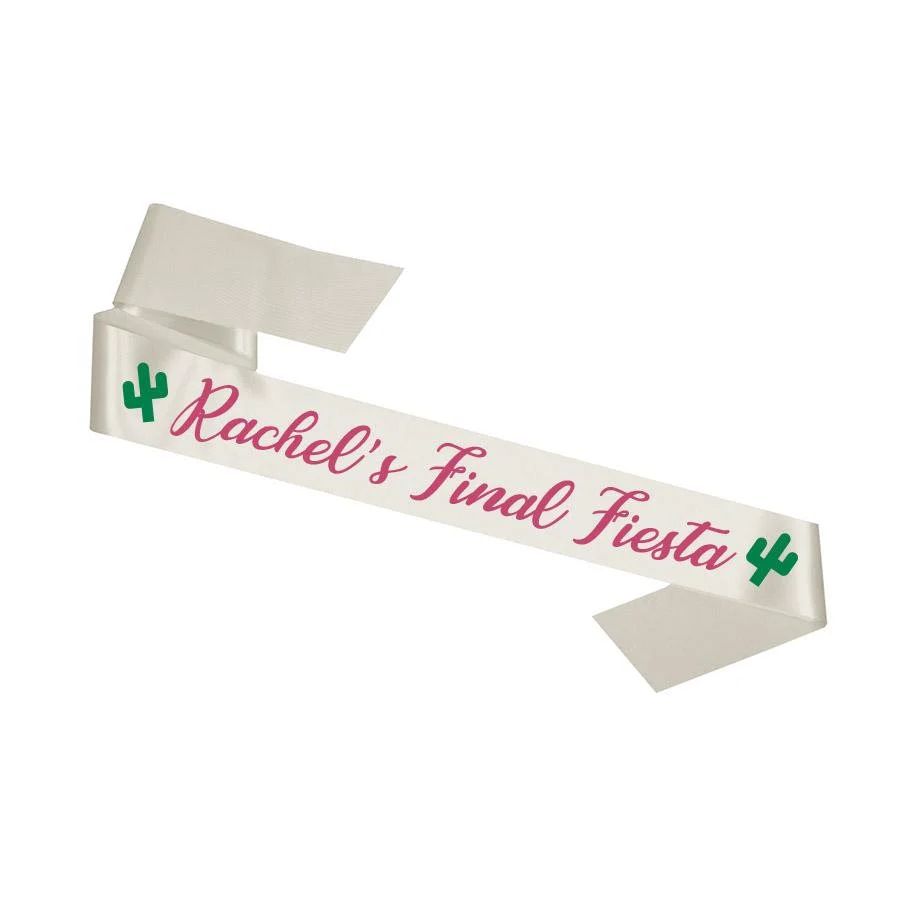 Custom Final Fiesta Sash | Sprinkled With Pink