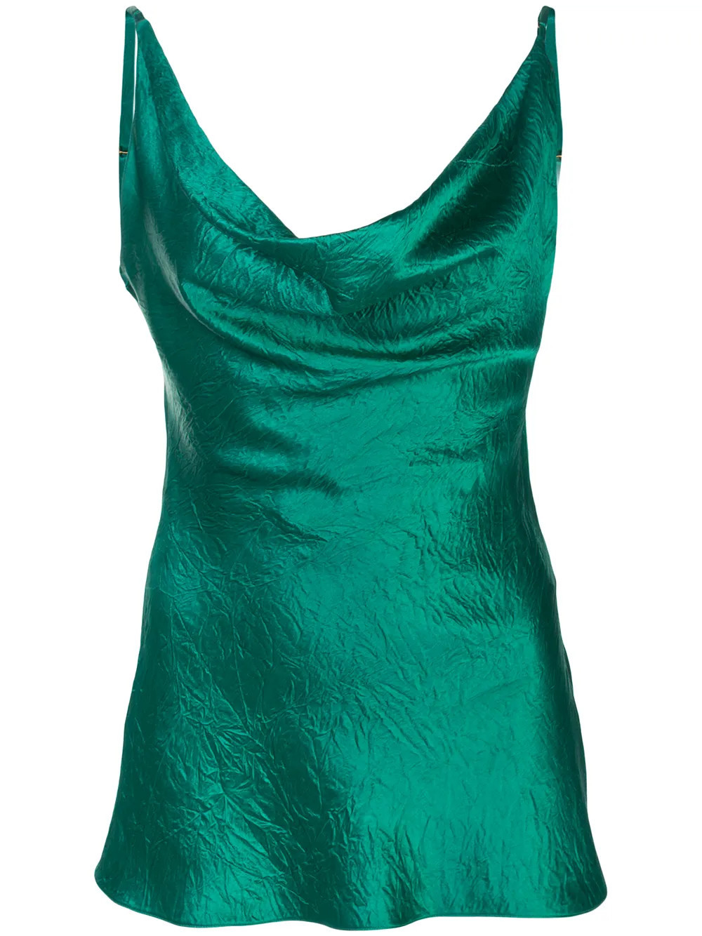 Sies Marjan Amira crinkled-satin cami top - Green | Farfetch Global