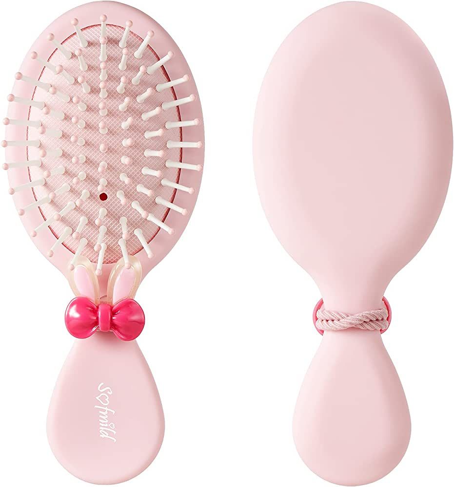 Hair Brush, Mini Travel Brush for Girls Women Boys Men Kids, Small Toddler Oval Hairbrush for Wet... | Amazon (US)