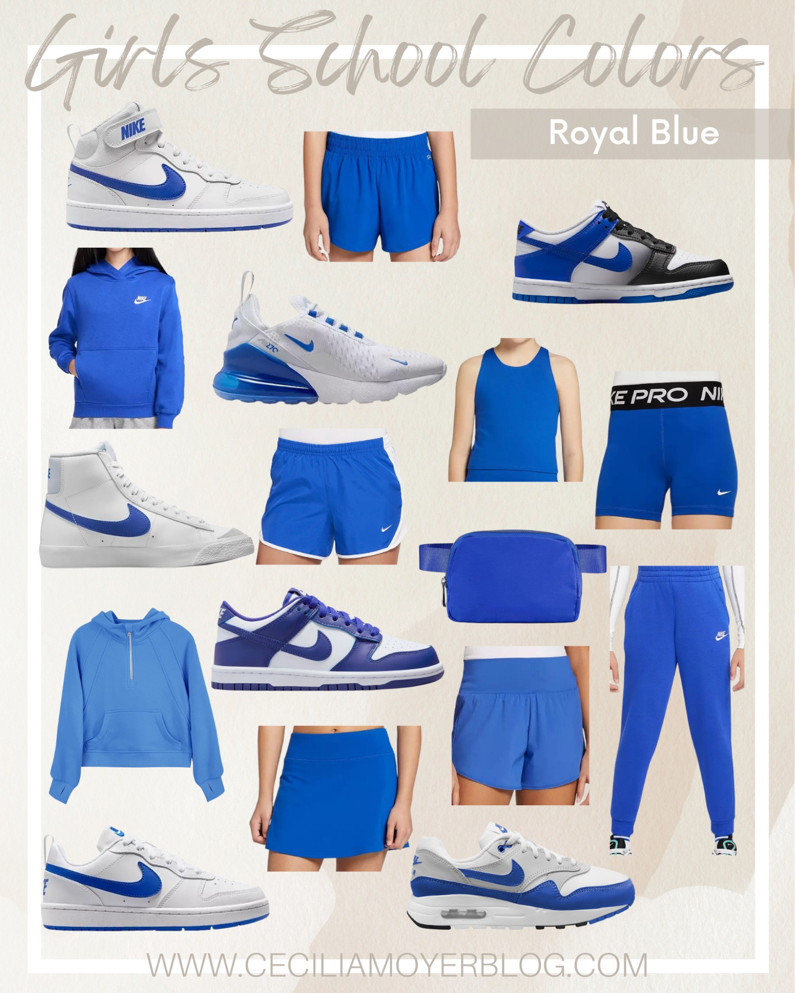 Girls activewear for back to school - royal blue school colors - Nike pro - Nike sneakers - kids activewear  - blue belt bag

#LTKSaleAlert #LTKBacktoSchool #LTKKids