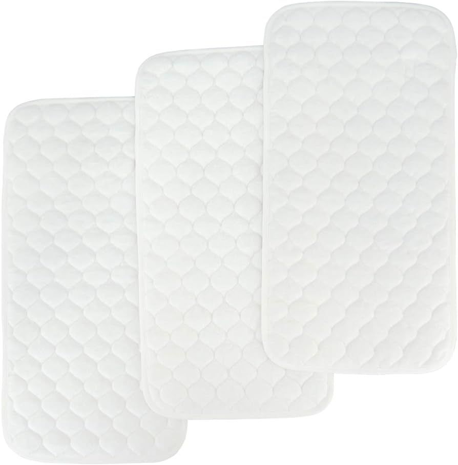 BlueSnail Quilted Thicker Waterproof Changing Pad Liners, 3 Count (Snow White) | Amazon (US)