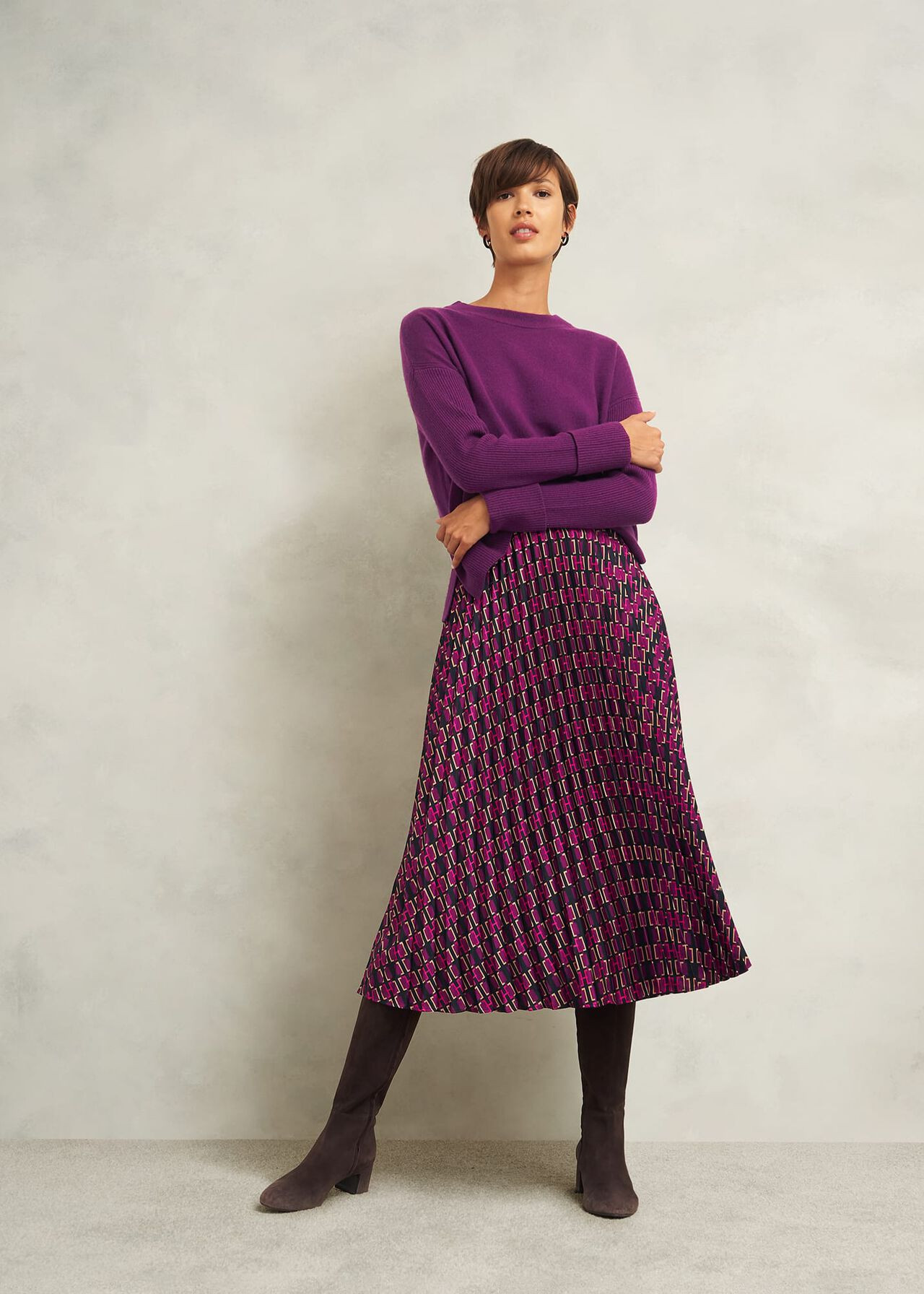 Kayla Pleated Skirt | Hobbs US | | Hobbs