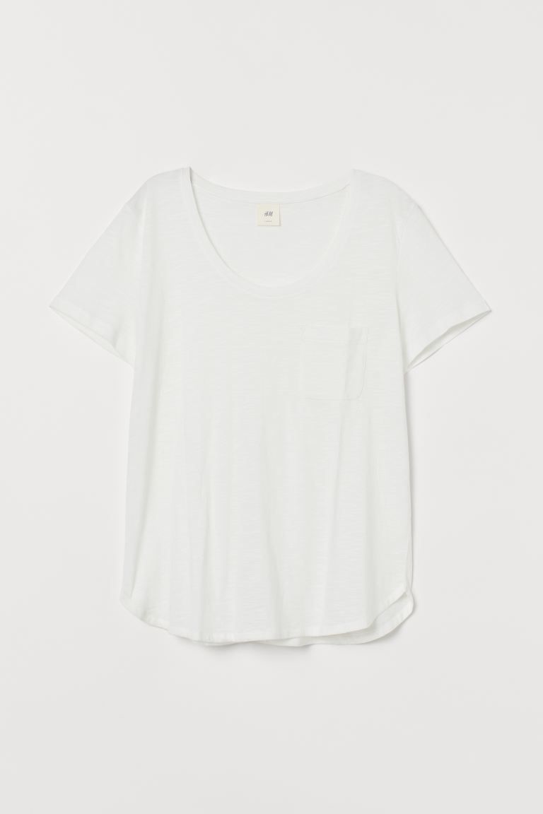 T-Shirt mit weitem Ausschnitt | H&M (DE, AT, CH, NL, FI)