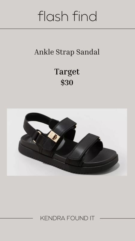 How bougie do these sandals look?! I was floored when I saw them and then saw the price. This is such a great version of a flat sandal because it levels up an everyday staple. 👏🏻

The gold detail is stunning and the ankle strap makes these super walkable. The Target version even has them in 3 more colors! 🎯

#blacksandals #sandals #flatsandals #sandalseason #targetstyle #targetdeals #targetfinds #targetmusthaves #targetfashion #targetlife #targetlove  #targetmom #targethaul  #targetaddict #targetfashionfinds. Target deals. Target finds. Target fashion. Target shoes. Target sandals. Target family. Target dupes. givenchy dupe. GIVENCHY Black 4G Sandal dupe. Summer sandals. Tory Burch Kira Two Band Sport Sandals
Kira Two Band Sport Sandal dupes. Affordable fashion. Deal of the day. Affordable shoes. Velcro sandals  

#LTKfindsunder50 #LTKstyletip #LTKshoecrush